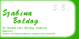 szabina boldog business card